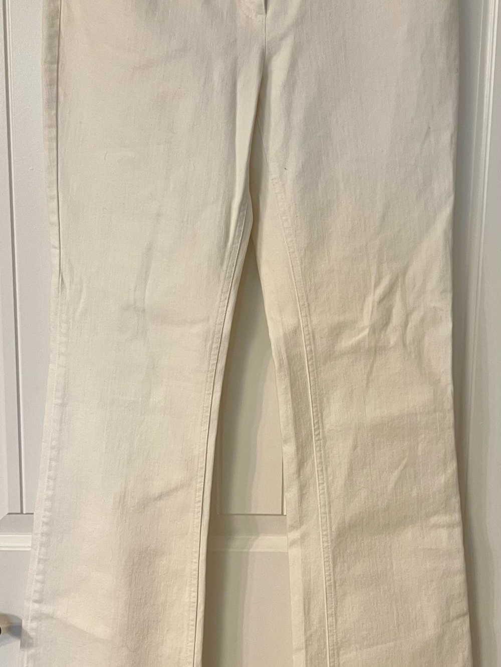 Michael Kors White Jeans with Gold Button Detail